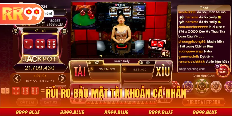 Rủi ro bảo mật tài khoản cá nhân